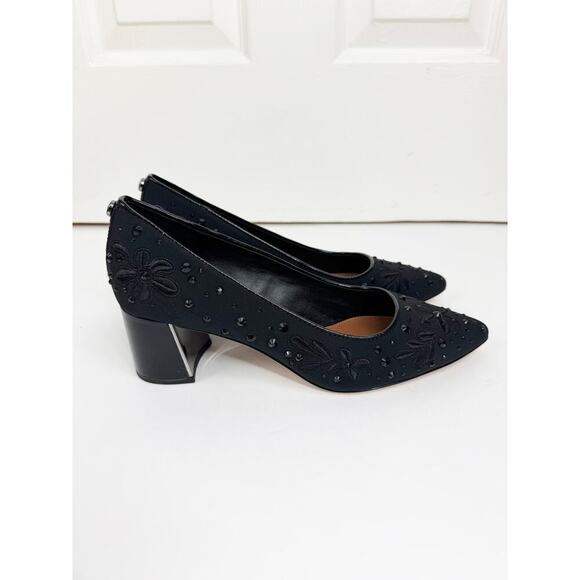 NWB DONALD PLINER BEADED SUZETTE BLOCK HEEL 8 - Picture 5 of 7